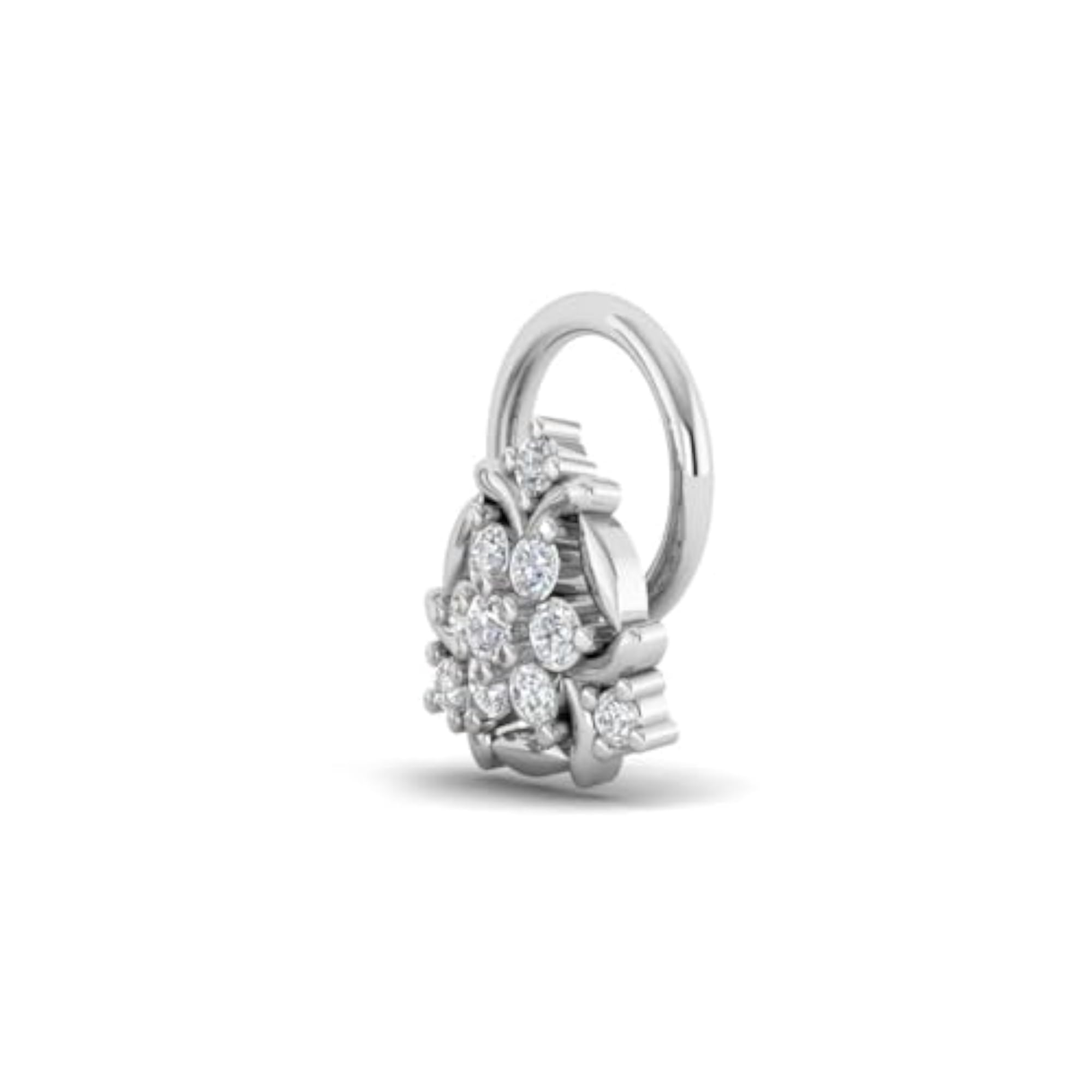Women's 925 Sterling Silver 18K Gold Plated Nature Curl Nose Pin